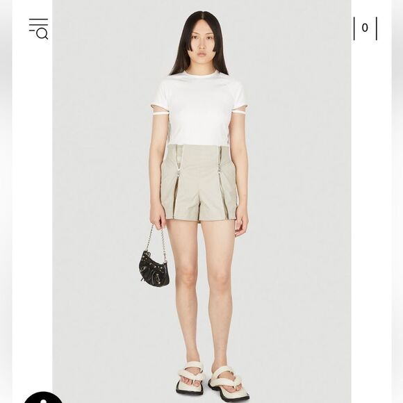 Helmut Lang Zip Front Shorts - Picture 1 of 12